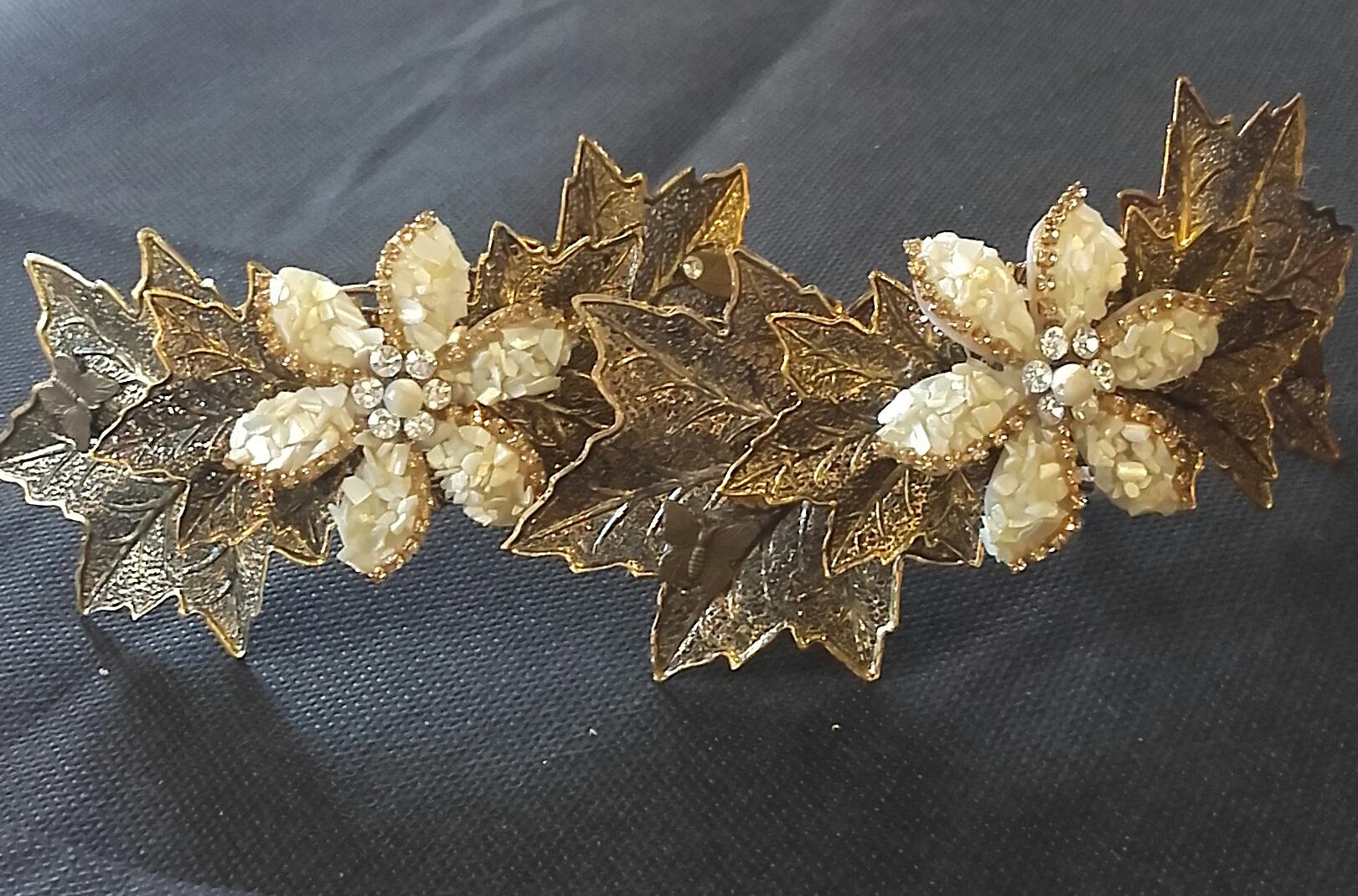 Broches hombro novia flor otoño