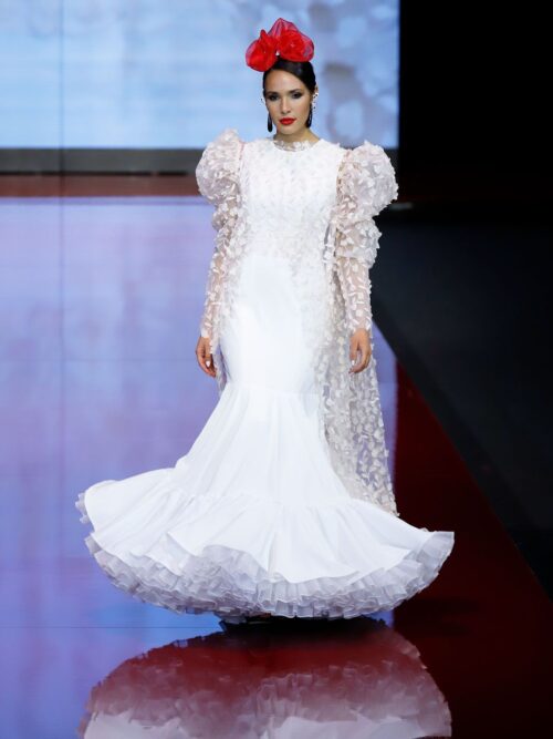 Vestido flamenca mangas abullonadas