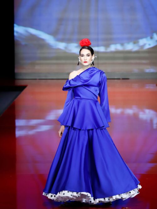 Vestido flamenca drapeado