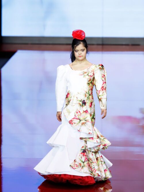 Vestido flamenca mangas globo