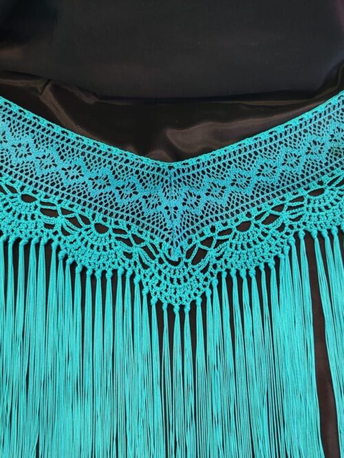 Manton cuquillo turquesa