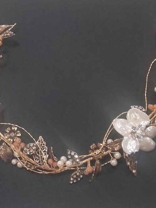 Aplique novia nácar y bronce