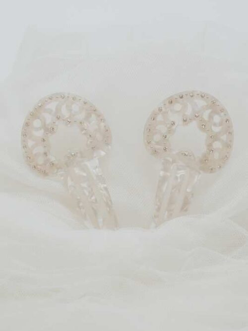 Peinecillos novia abanico