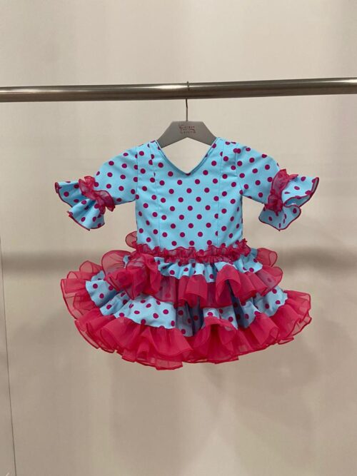 Silvia turquesa y fucsia